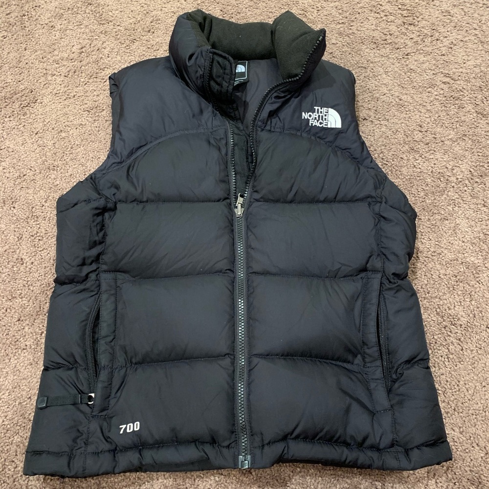 The north face black puffer vest